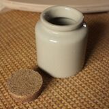 Mustard pot vintage grey glazed sandstone