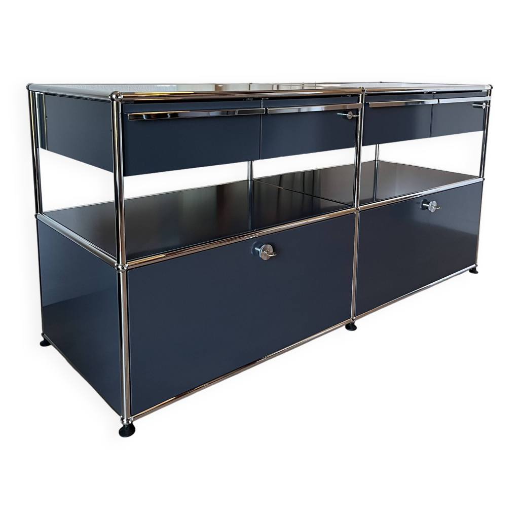 Commode USM Haller en Gris Anthracite | Selency