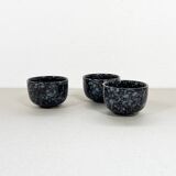 Black and gray ceramic mugs