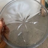 Art deco decanter and tray glass set