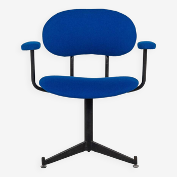 Mid-Century Modern Bleu Swivel Desk Chair