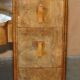 Art Deco dressing table in satin walnut with mirror, circa 1930.