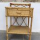 Vintage rattan bedside