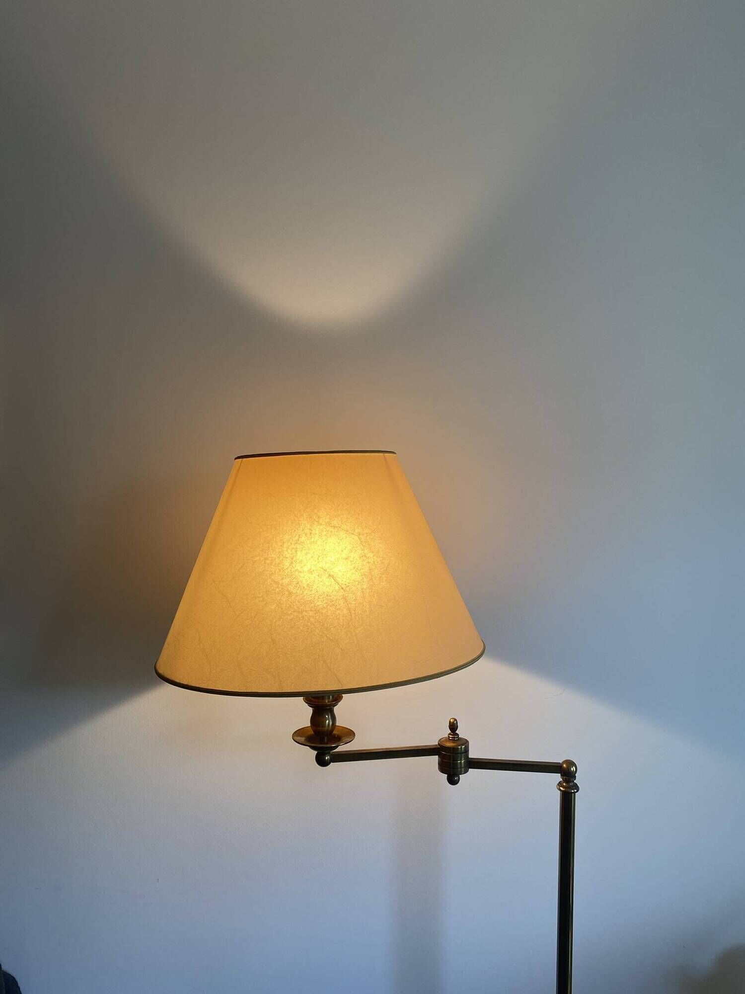 Reading lamp, floor lamp, adjustable arm lamp.