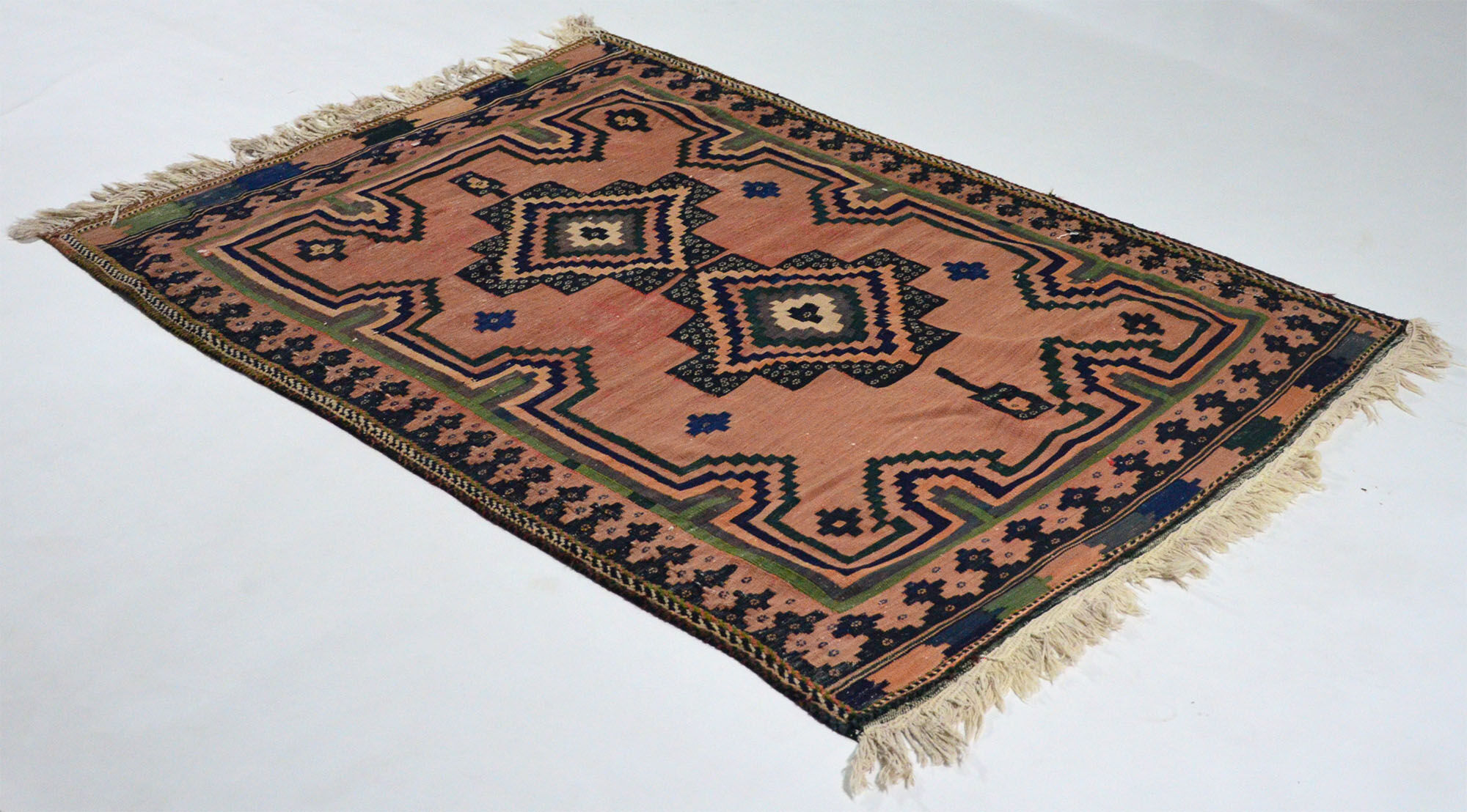Anatolian handmade kilim rug 184 cm x 125 cm