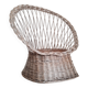 Antique armchair in gray woven wicker