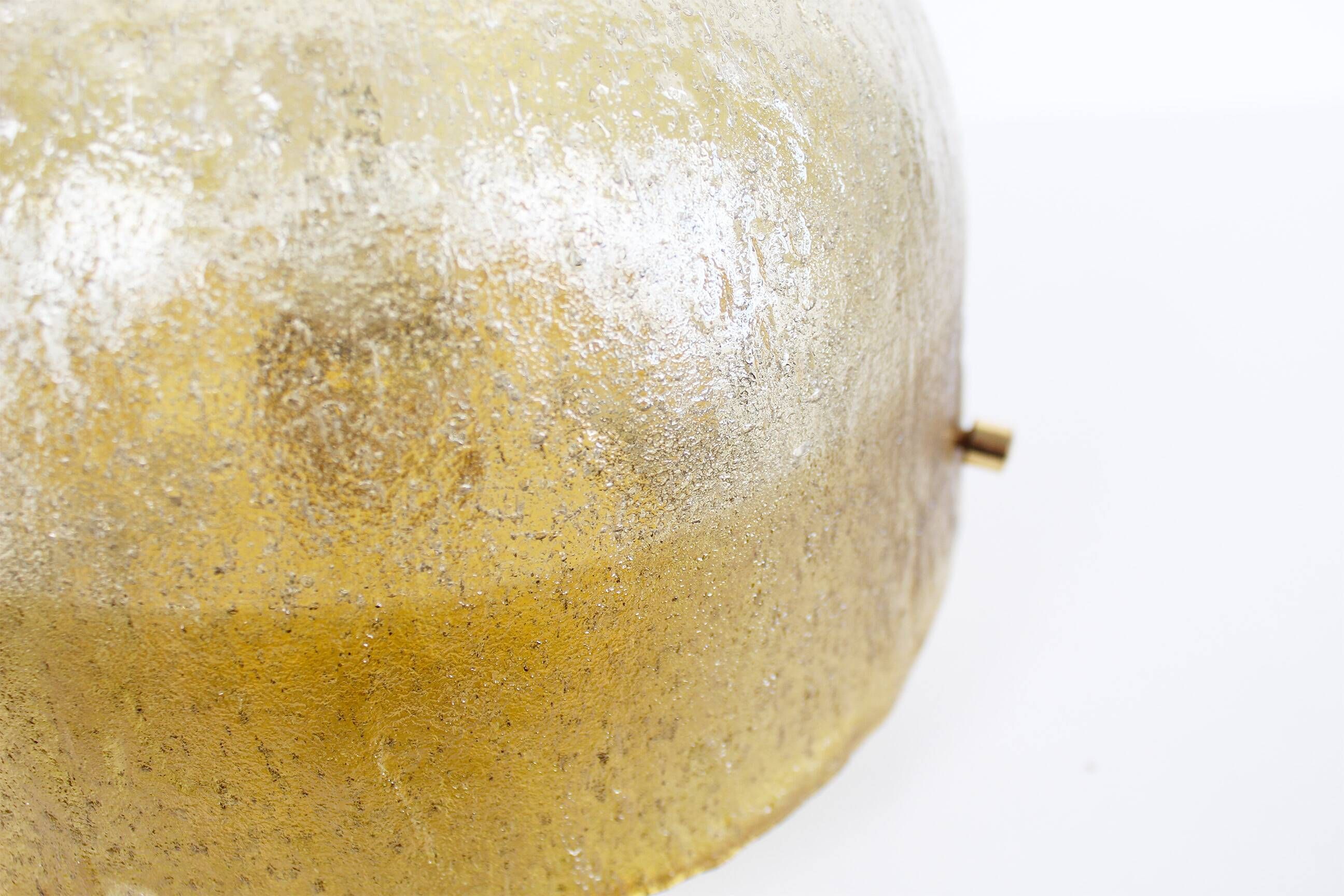 Brass and muranoglass 'Citrus' flush mount light by Hillebrand