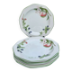 Six vintage flat English plates by Churchill Staffordshire.