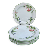 Six assiettes anglaises plates Churchill Staffordshire vintage