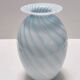 Murano Glass Vase with Light Blue and White Canes, Italy