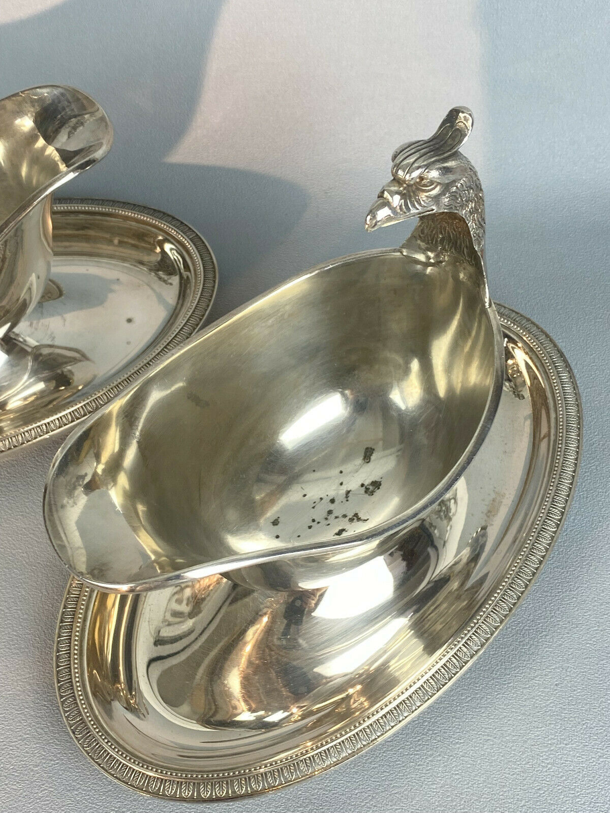 Pair of gooseneck sausages model Malmaison by Maison Christofle XXth