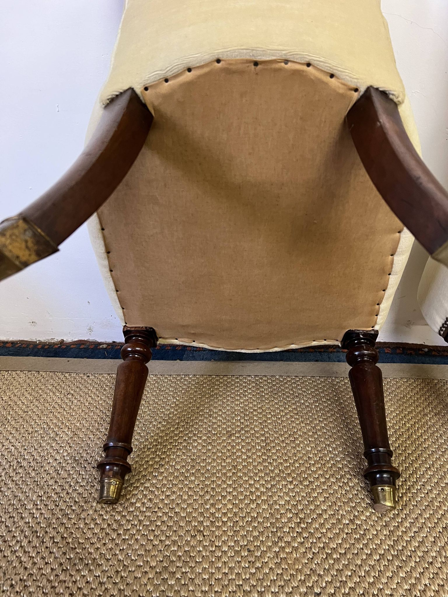 Paire de fauteuils crapauds sans accoudoirs
