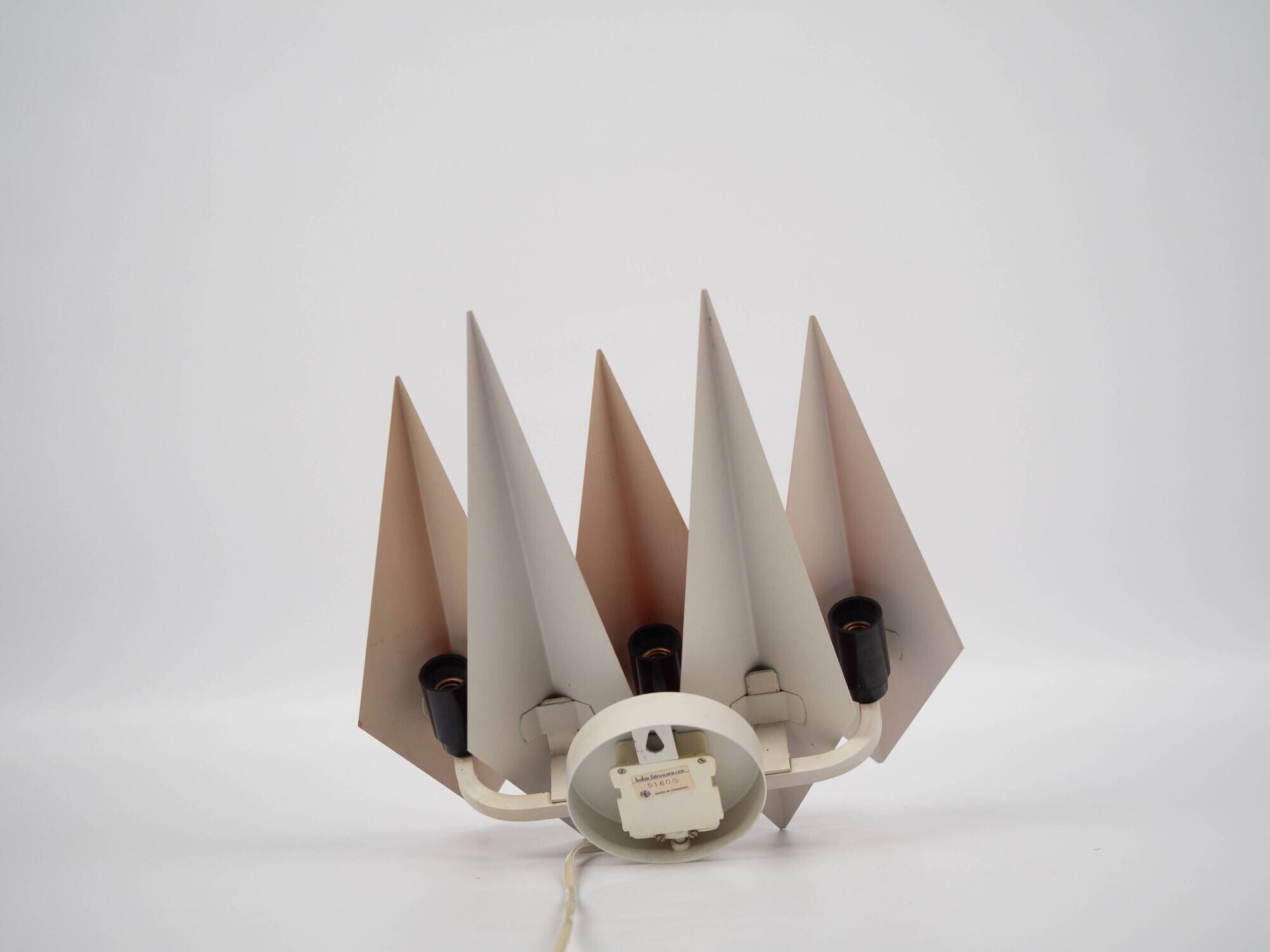Pair of 2 Danish vintage wall lamps Diamant by Holm Sorensen, 1960