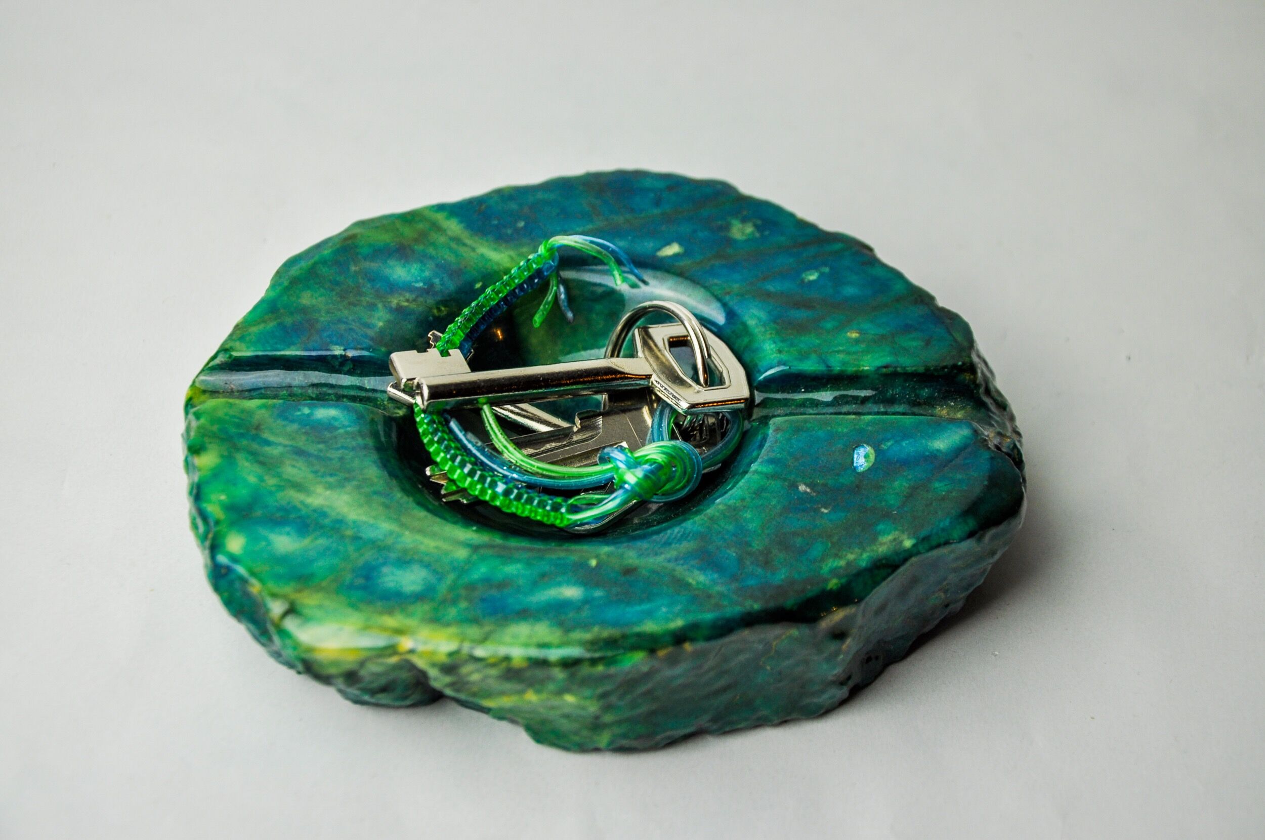 Cendrier en albâtre turquoise par Romano Bianchi, Italie, 1970