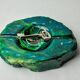 Turquoise alabaster ashtray by Romano Bianchi, Italy, 1970