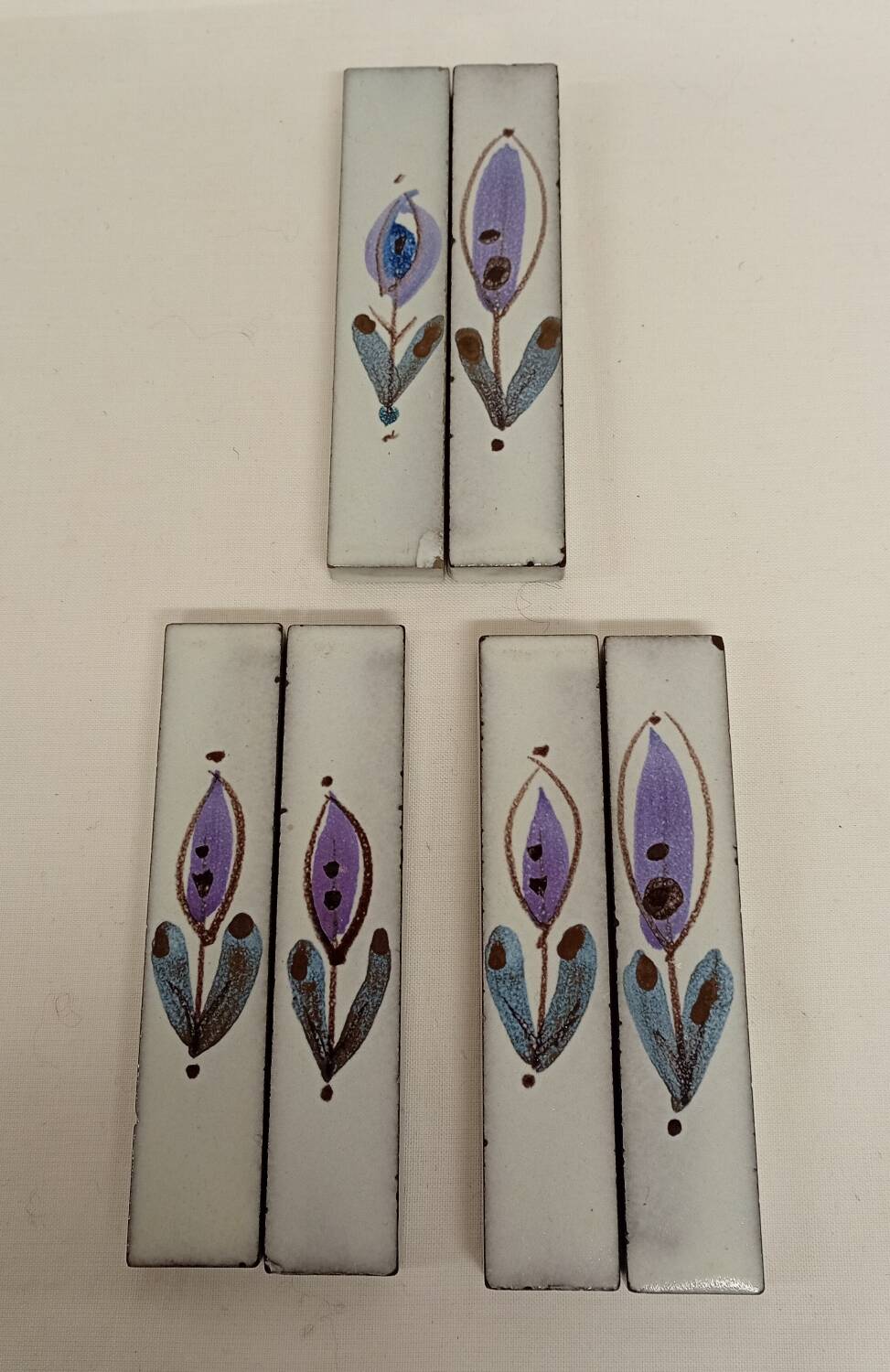 Set of 6 ceramic knife rests