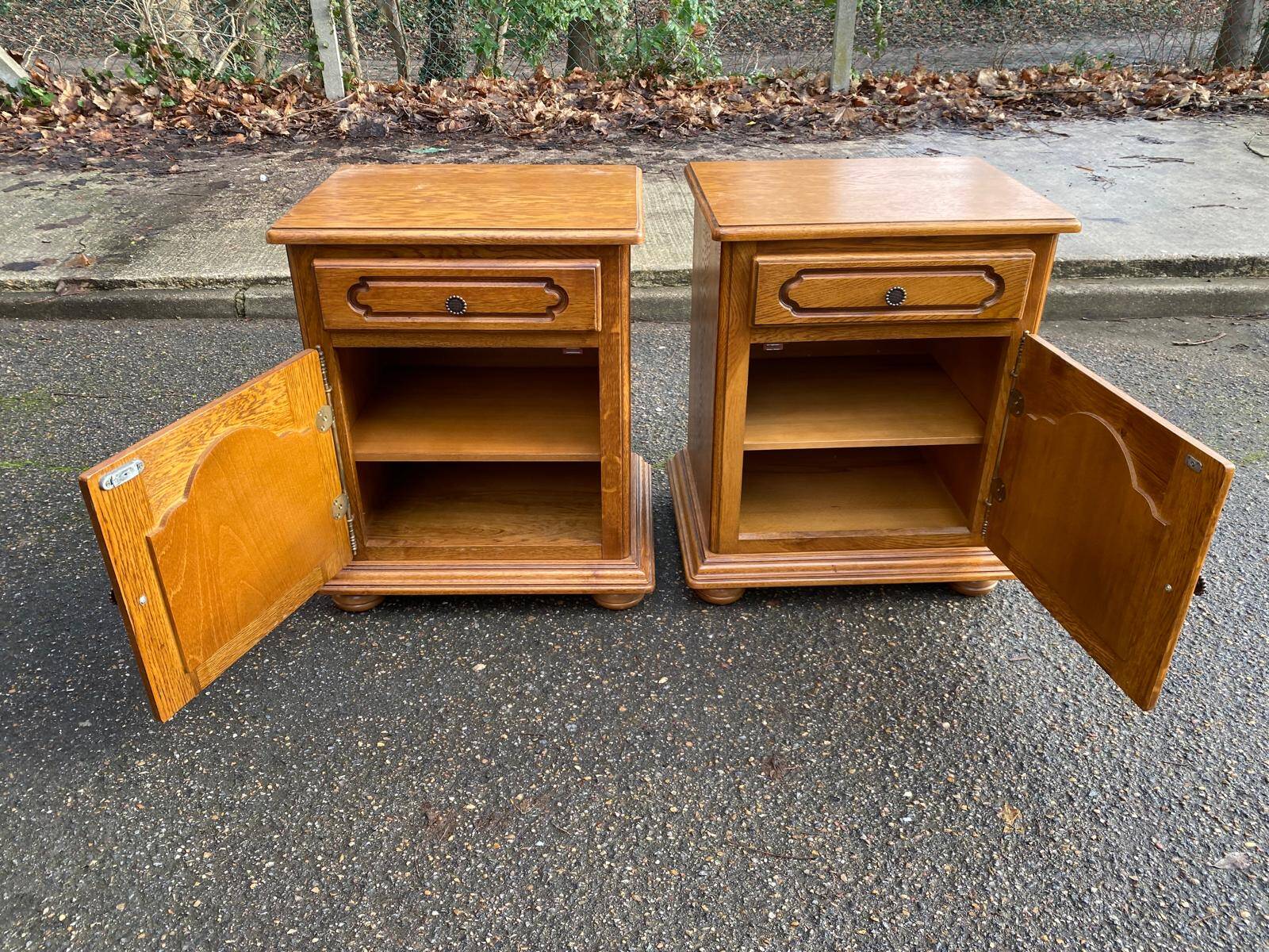 2 Louis XIV bedside tables made of wood from the 20th century.