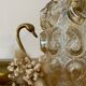 Baladeuse tulipe vintage en verre ambré