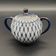 Lomonosov porcelain sugar bowl LFZ – Cobalt net pattern – Russia,