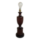 Table lamp base in turned solid wood (mahogany) - mid 20th century.
