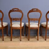 Set of 4 mahogany chairs, Napoléon III period - second half of the 19th century.