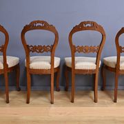 Set of 4 mahogany chairs, Napoléon III period - second half of the 19th century.
