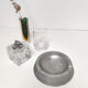 Cendrier rond vintage bistrot années 50 fonte aluminium