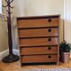 Vintage wooden shoe cabinet / drop-leaf cabinet