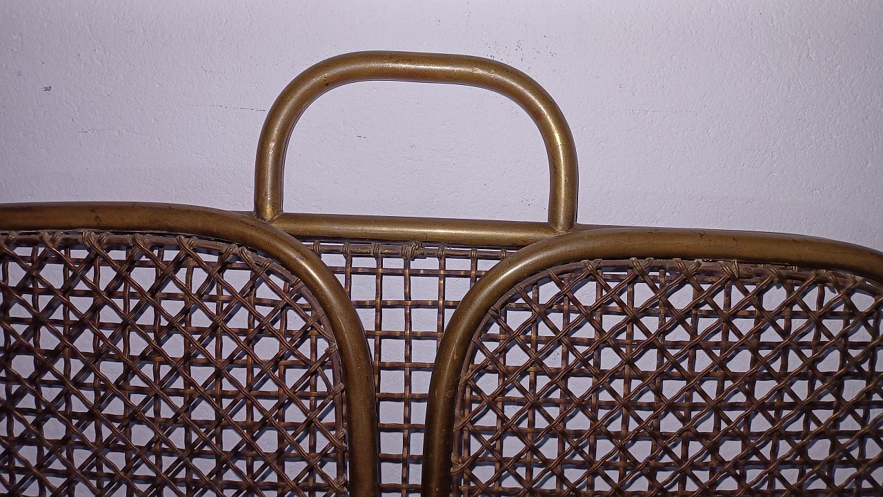 Vintage Fire Screen Brass 1950-60