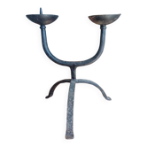 Brutalist wrought iron chandelier