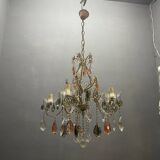 Crystal Beaded Italian Chandelier 1950/60’s