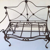 Wrought iron sofa bench