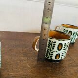 Set of 4 cups Motif Noix Belguim Boch