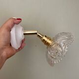 Vintage chiseled glass lampshade wall light - tableware collection -