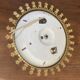 Vintage ceiling light with cut glass and gold metal.
