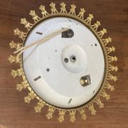 Plafonnier vintage verre taillé et métal doré
