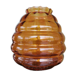 Vase ball vintage amber glass