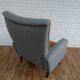 Danish designed armchair 70's, wool, nubuck leather, completely renovated