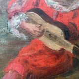 Pair of anonymous romantic paintings with oval views