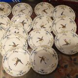 15 plates longchamp model clery decor bird