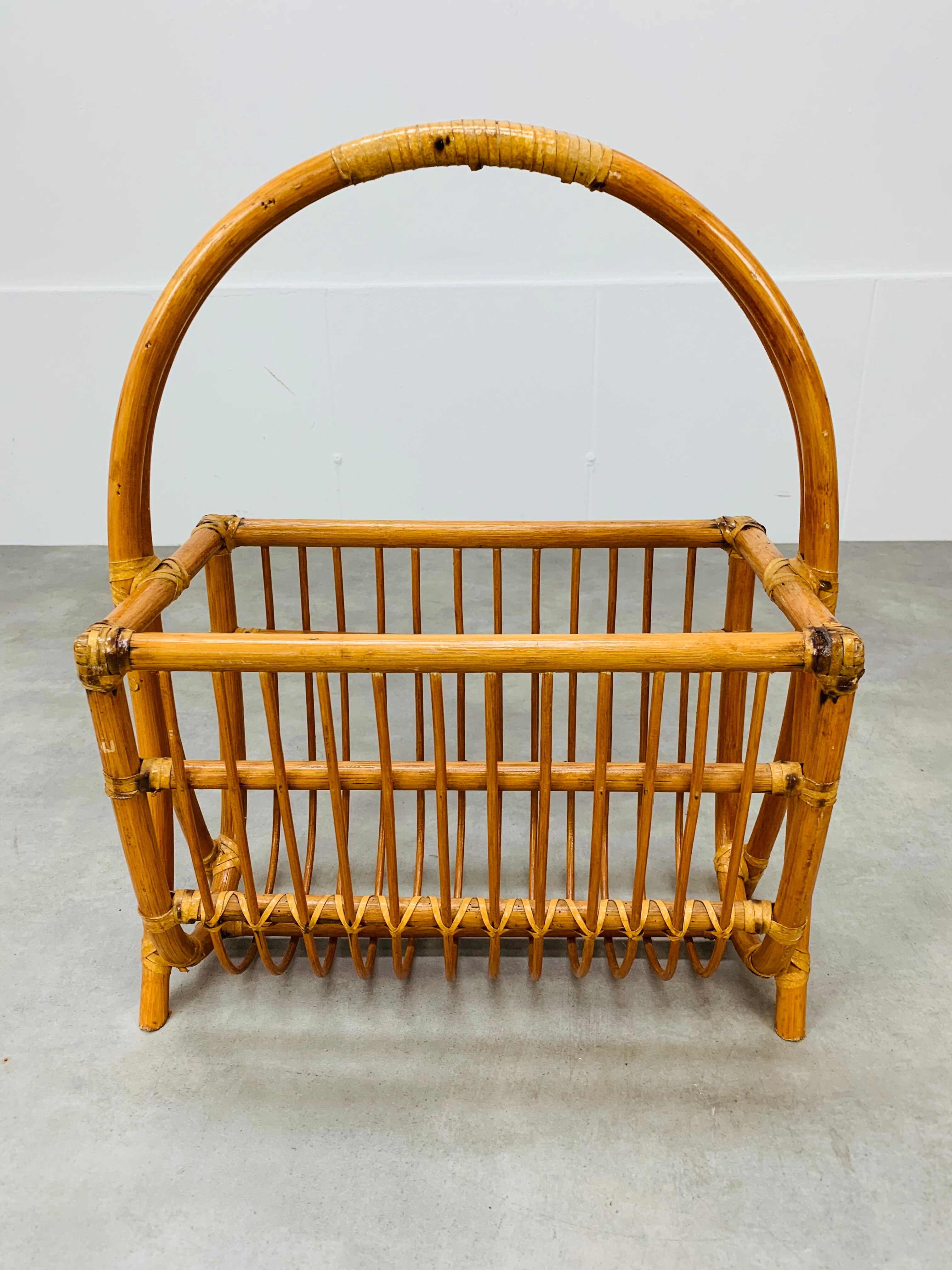 Rattan magazine door 60s