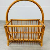 Porte revue en rotin années 60