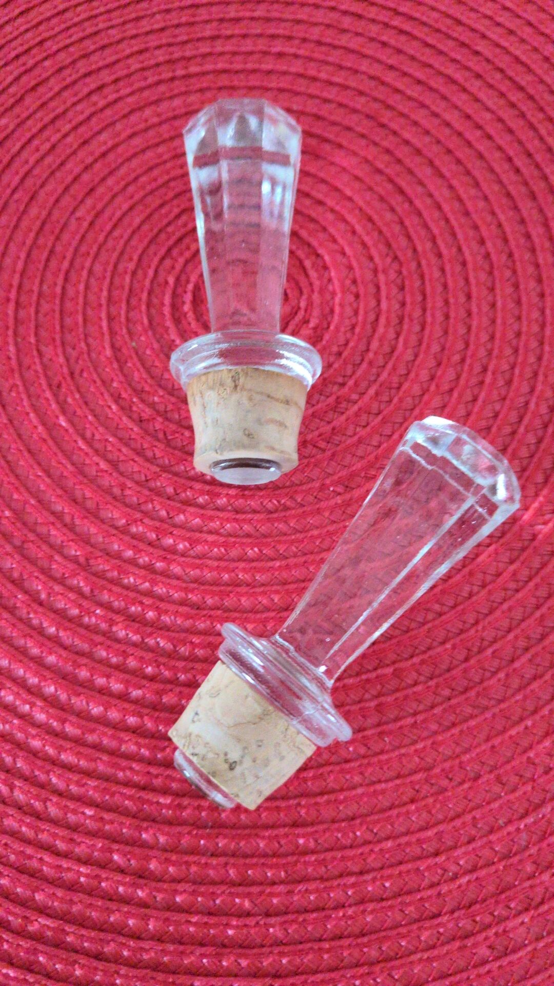 Lot of 2 glass carafes