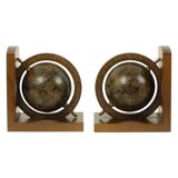 Serre-livres Globe en bois italien Mercurio D'oro