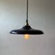 Old industrial enamel suspension night blue