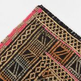 Yellow & Brown Tribal Vintage Kilim Rug, 184x246Cm