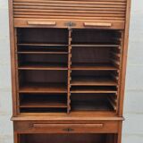 Old oak curtain filing cabinet