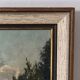 Vintage Original Landscape Oil Painting: Framed Countryside Cottage Art
