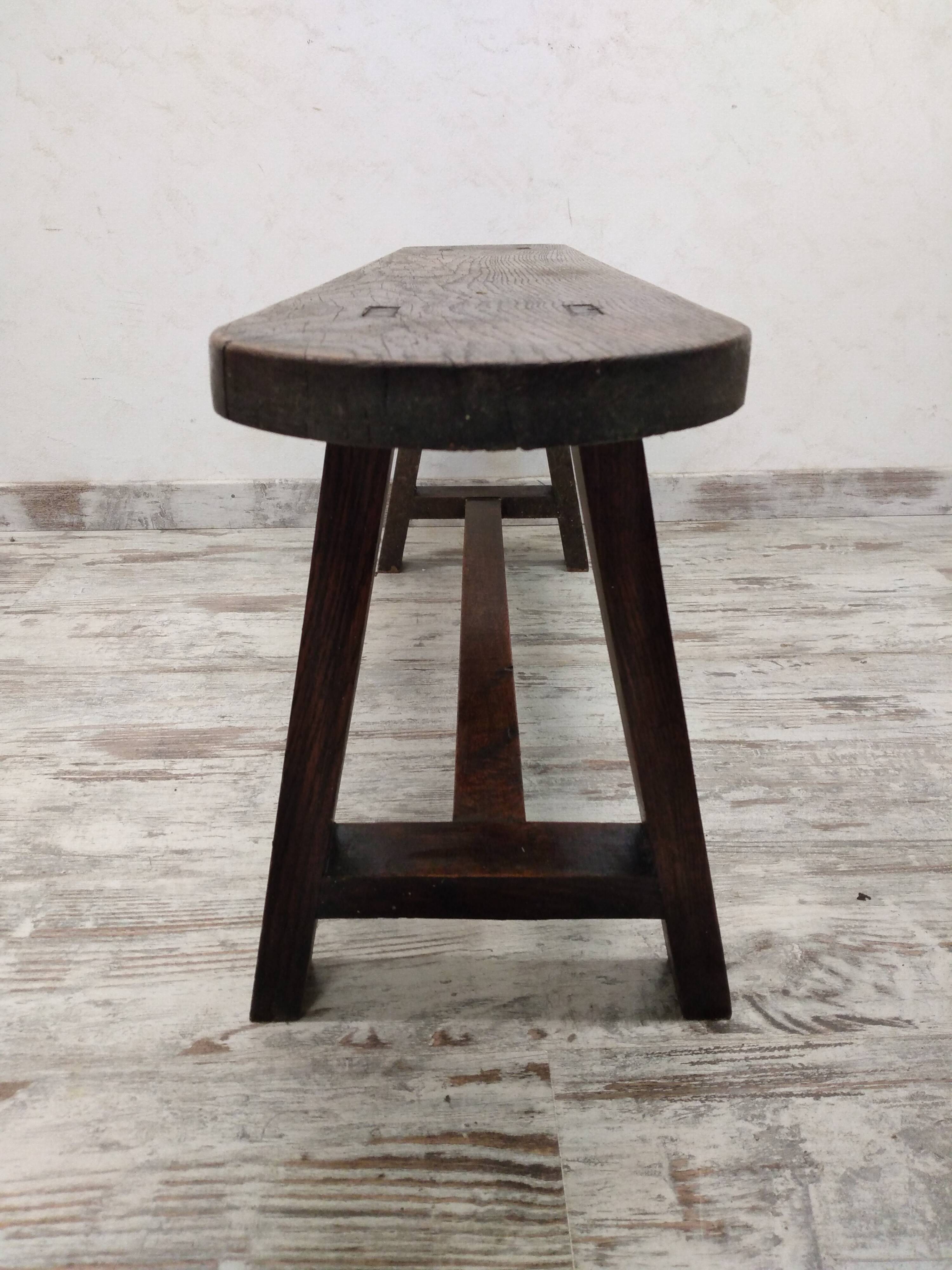 Antique solid wood bench