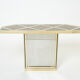 Console chrome laiton verre opalin noir de romeo rega 1970